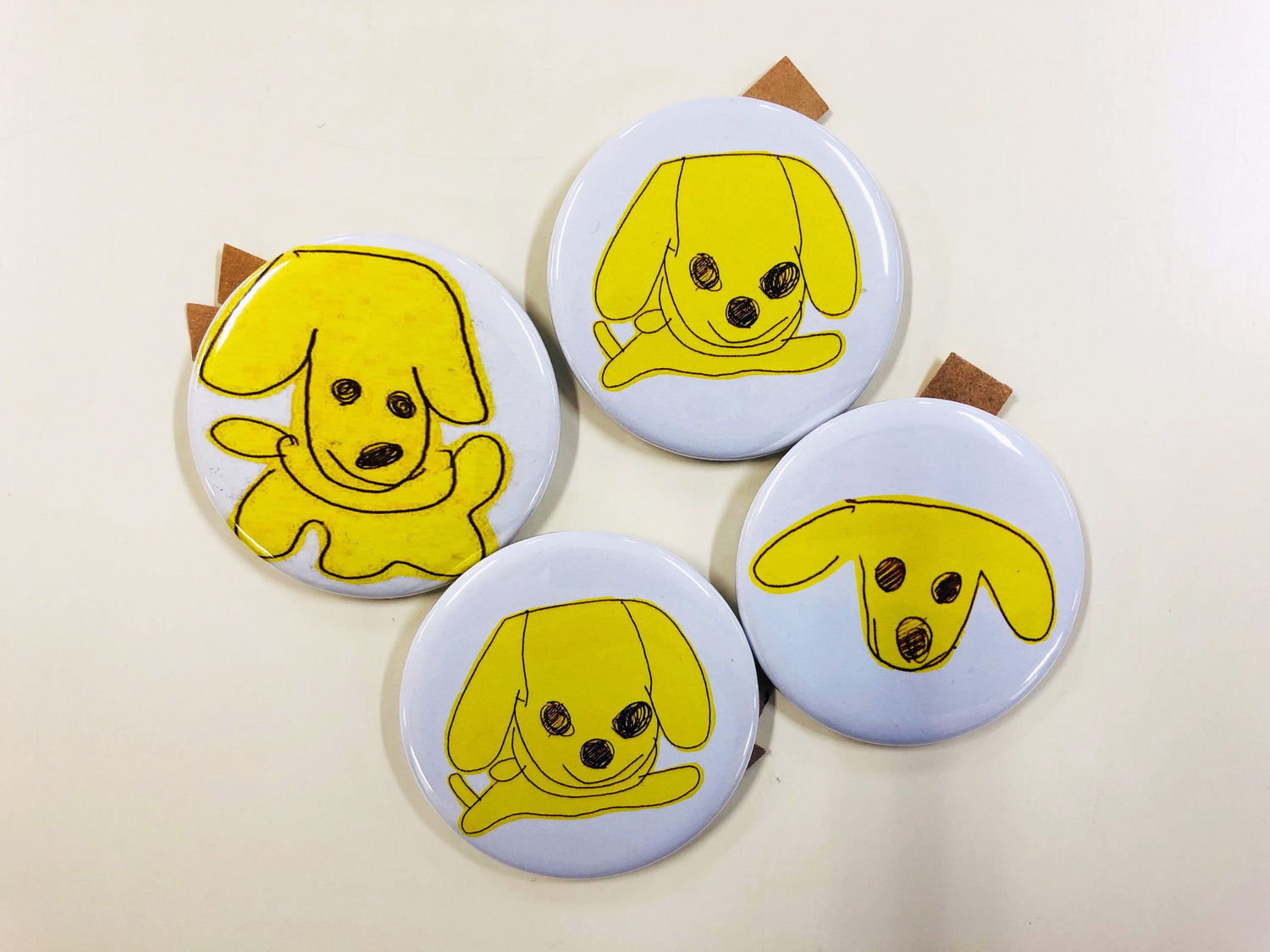 PinBack buttons made by Work Center Hikawa (Shibuya, Tokyo)