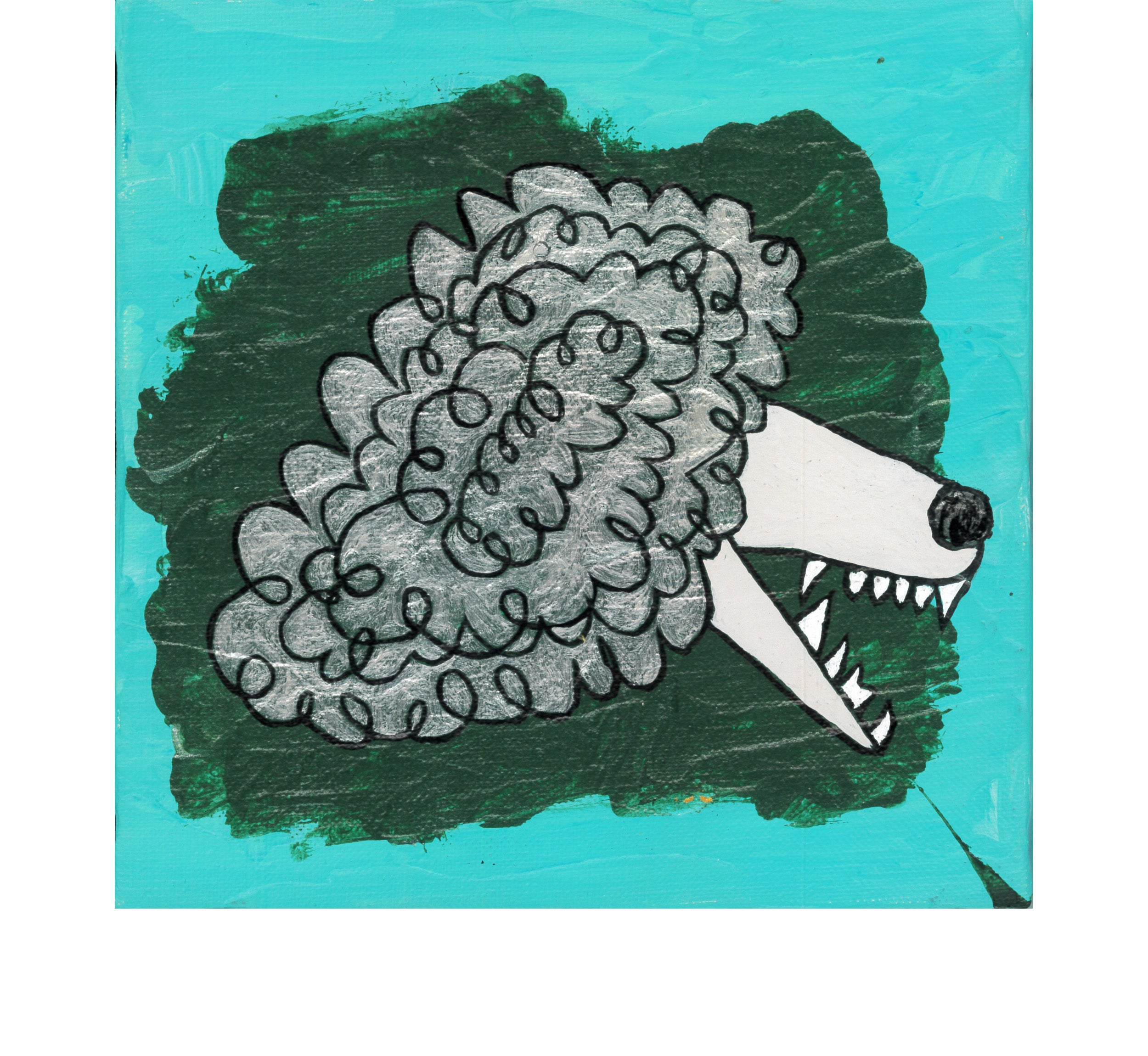 Poodle in profile