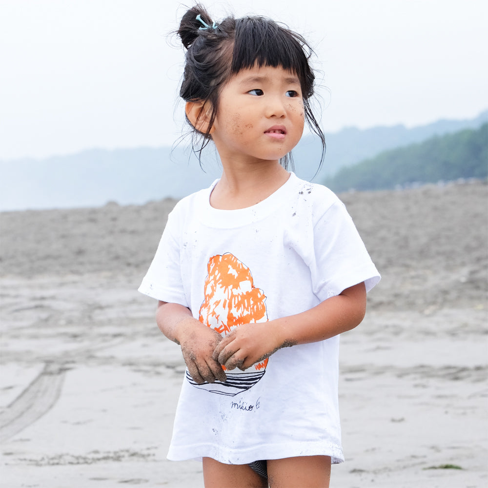 かき氷キッズTシャツ  オレンジ