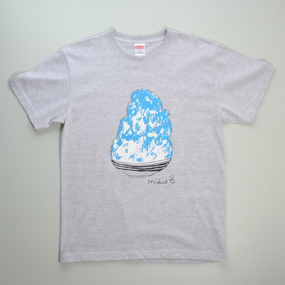かき氷メンズTシャツ ブルーハワイ