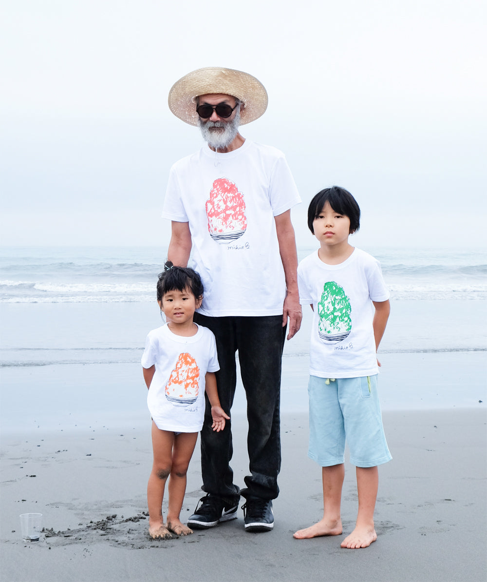 かき氷キッズTシャツ  オレンジ