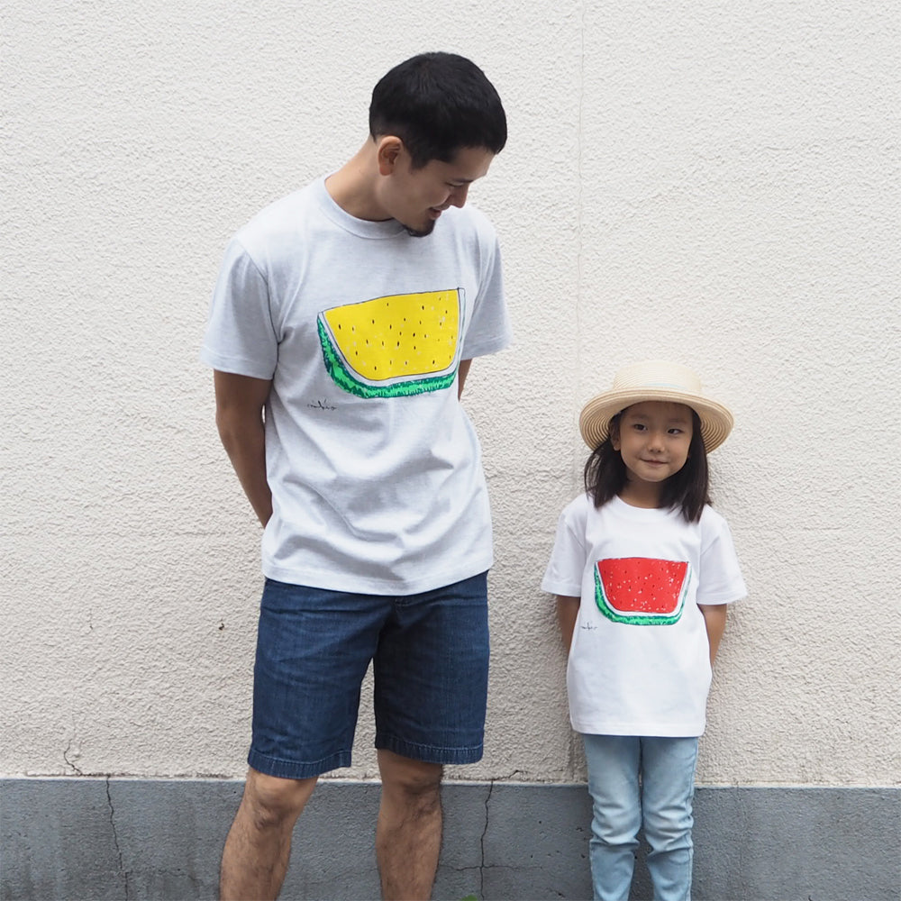 すいかメンズTシャツ きいろ