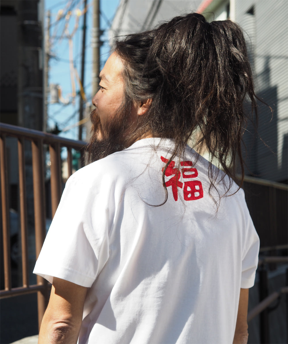 だるまメンズTシャツ 赤黒