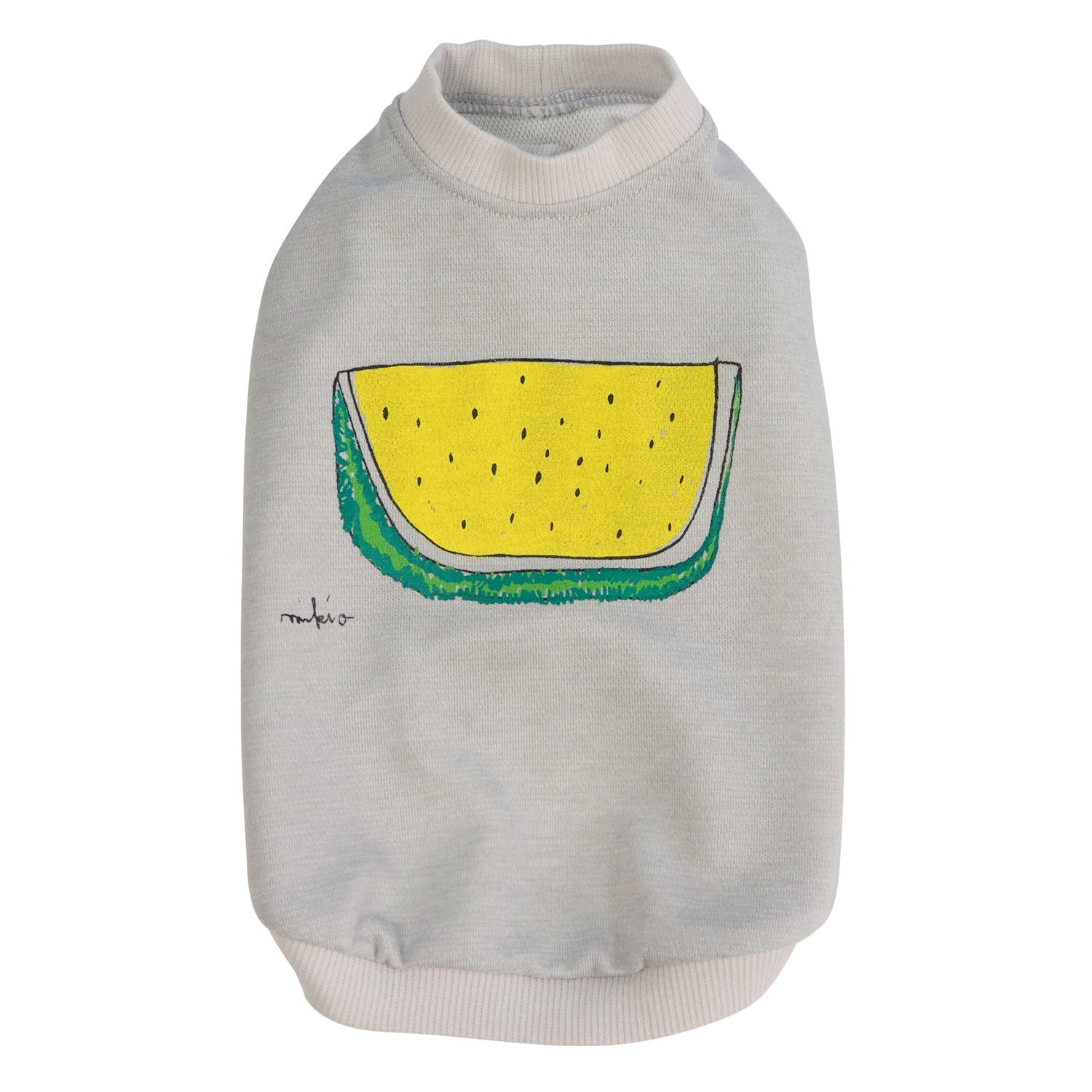 DOGすいかドライTシャツ Ash きいろ