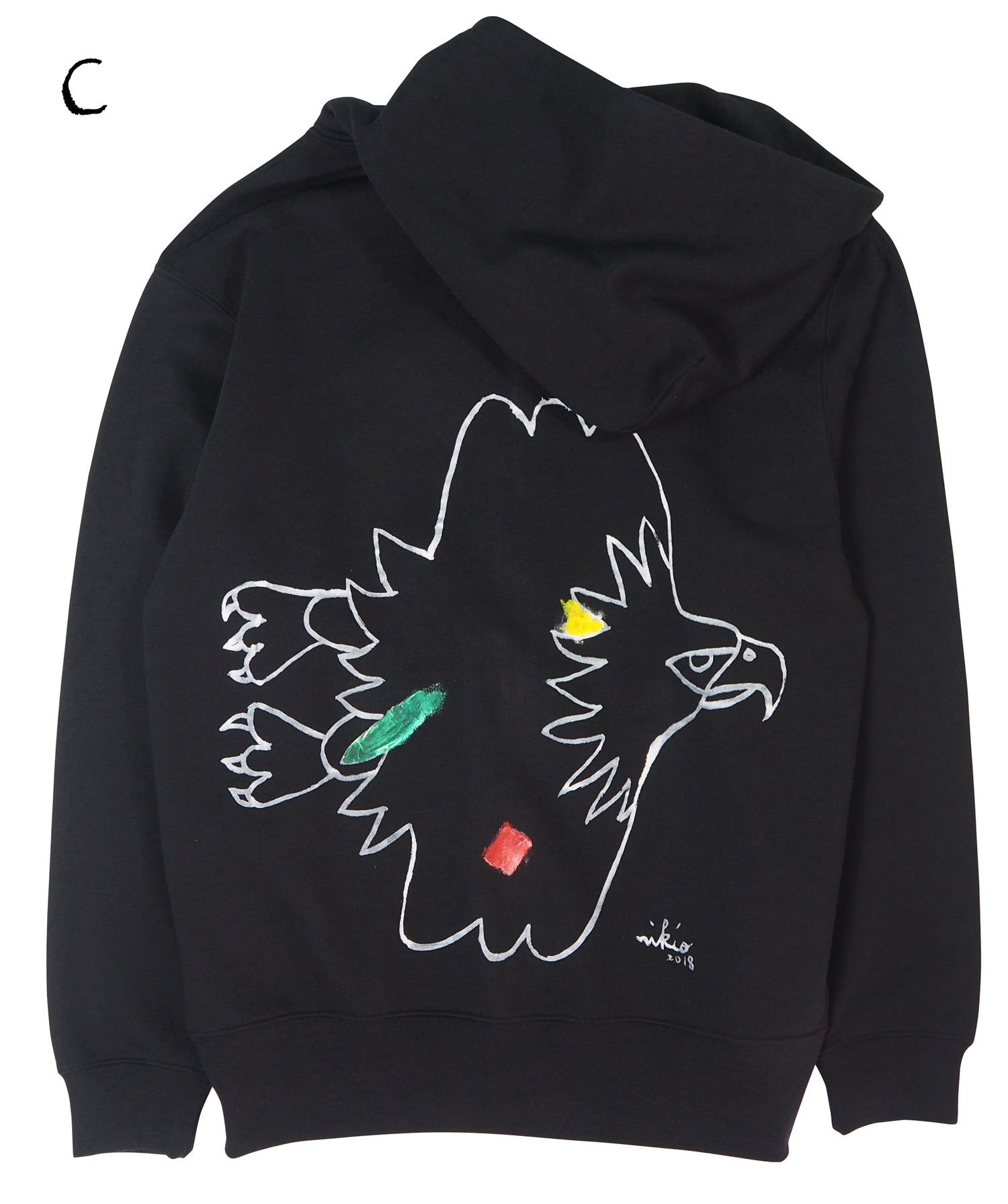 Mikioのはくとうわしジップアップパーカー大人用 Msize-C