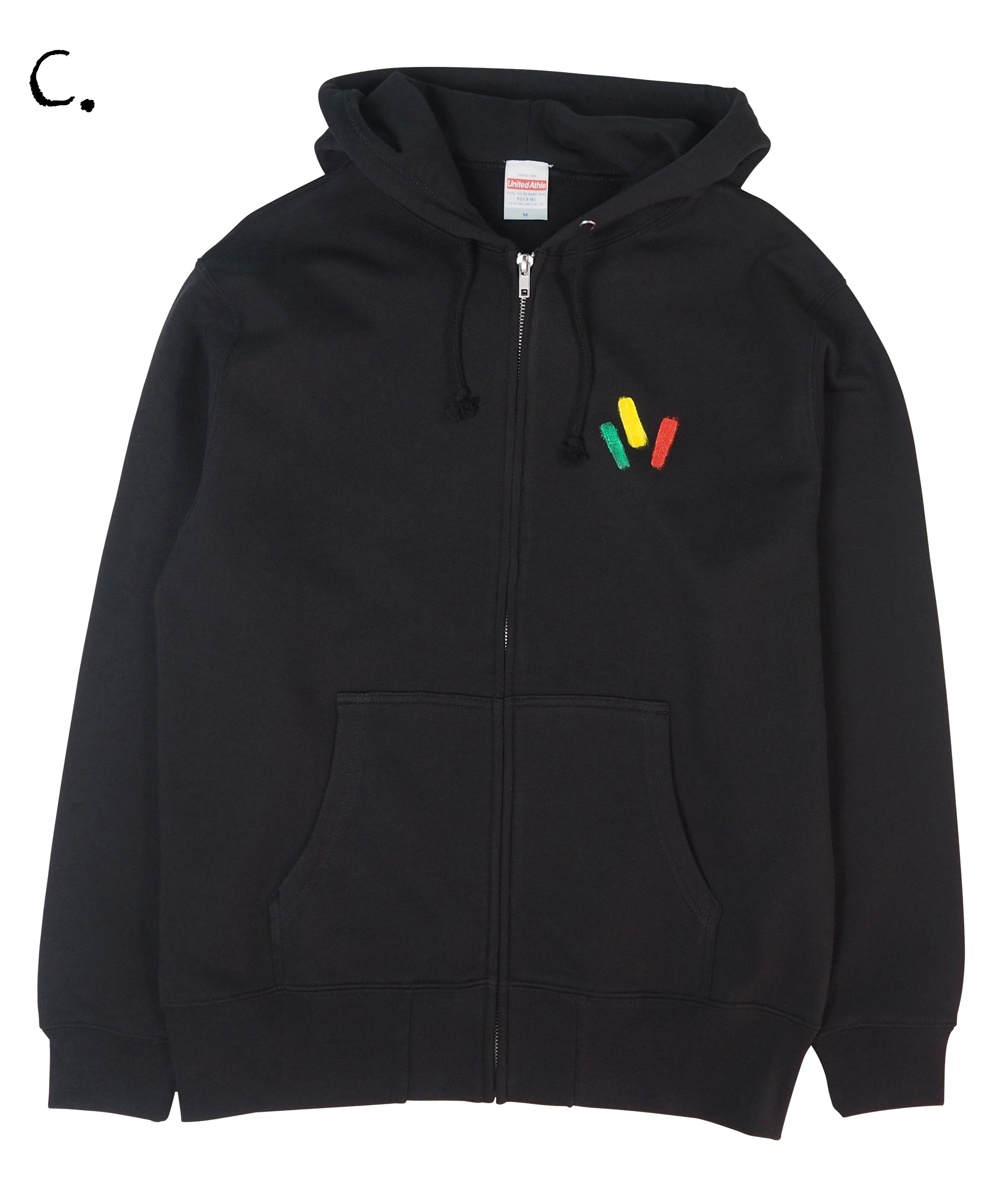 Mikioのはくとうわしジップアップパーカー大人用 Msize-C