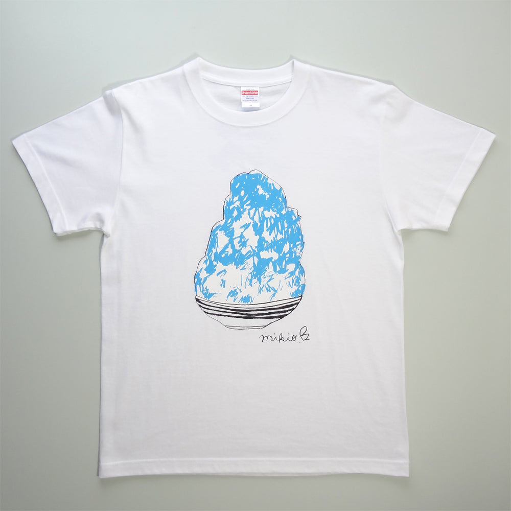 かき氷メンズTシャツ ブルーハワイ