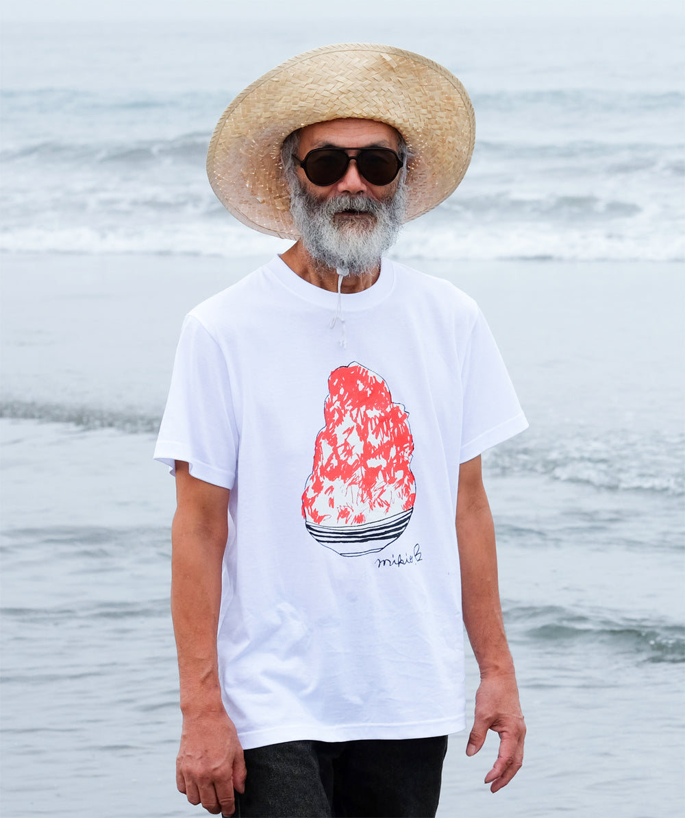 かき氷メンズTシャツ イチゴ