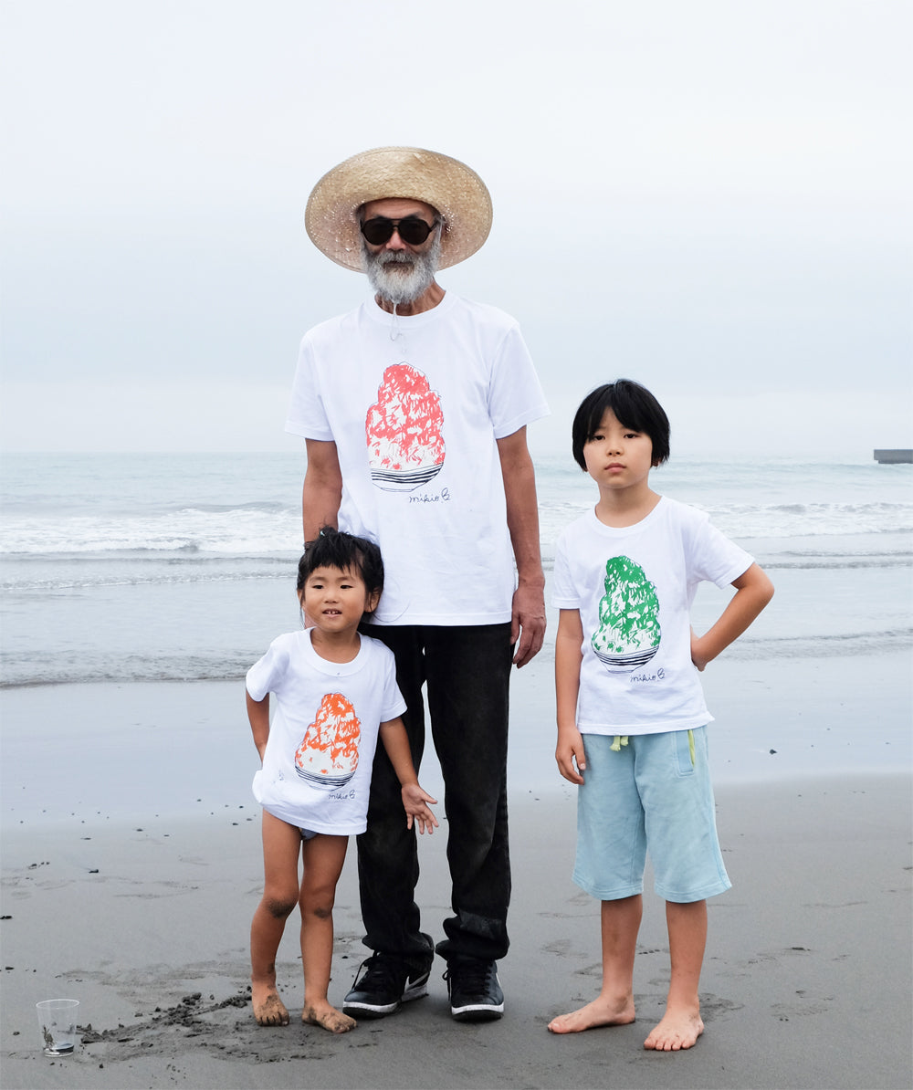 かき氷メンズTシャツ イチゴ