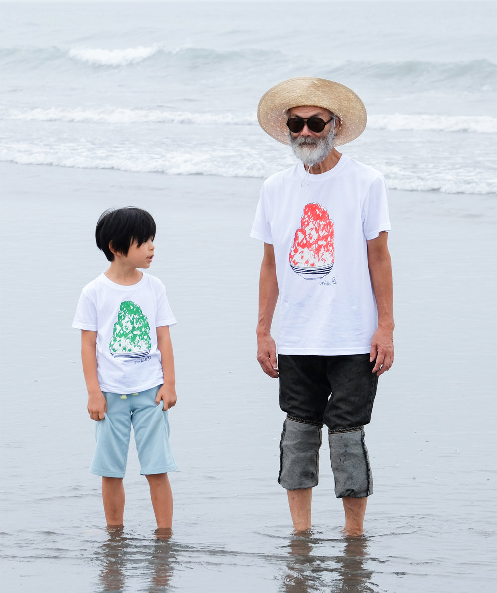 かき氷メンズTシャツ イチゴ