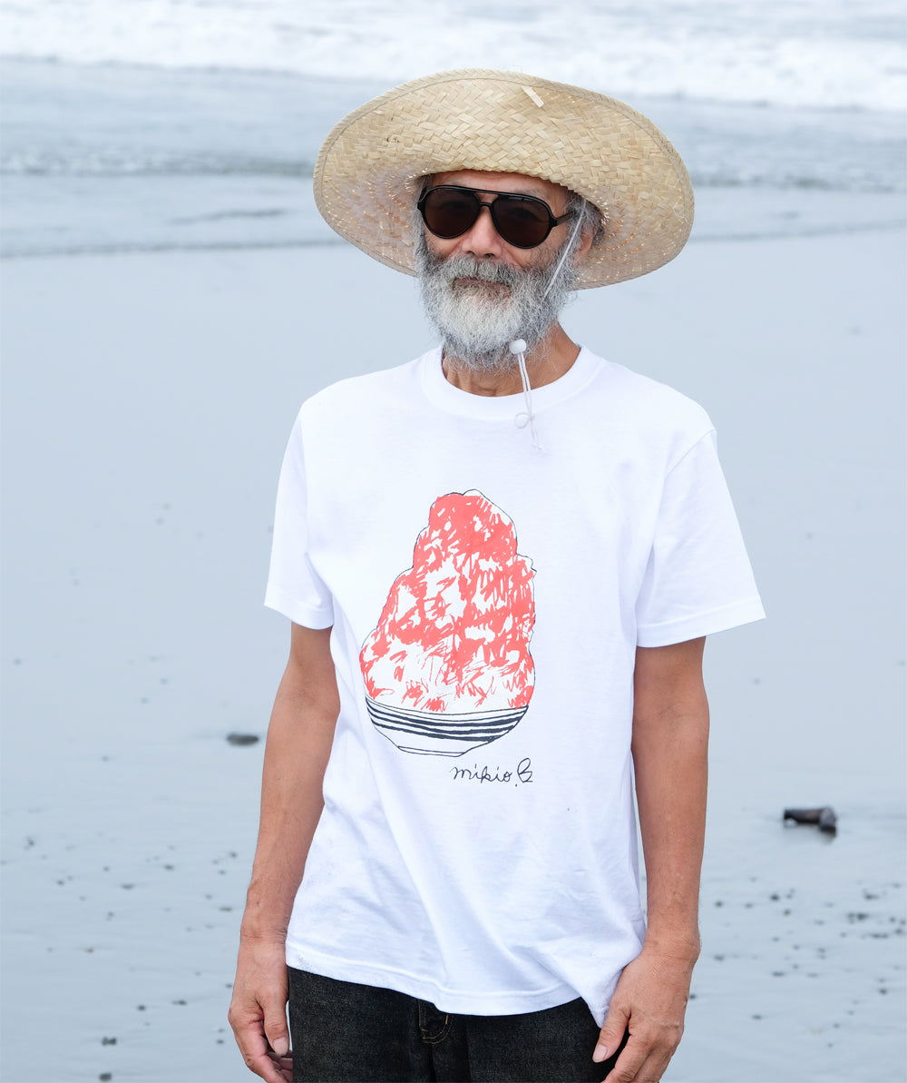 かき氷メンズTシャツ イチゴ