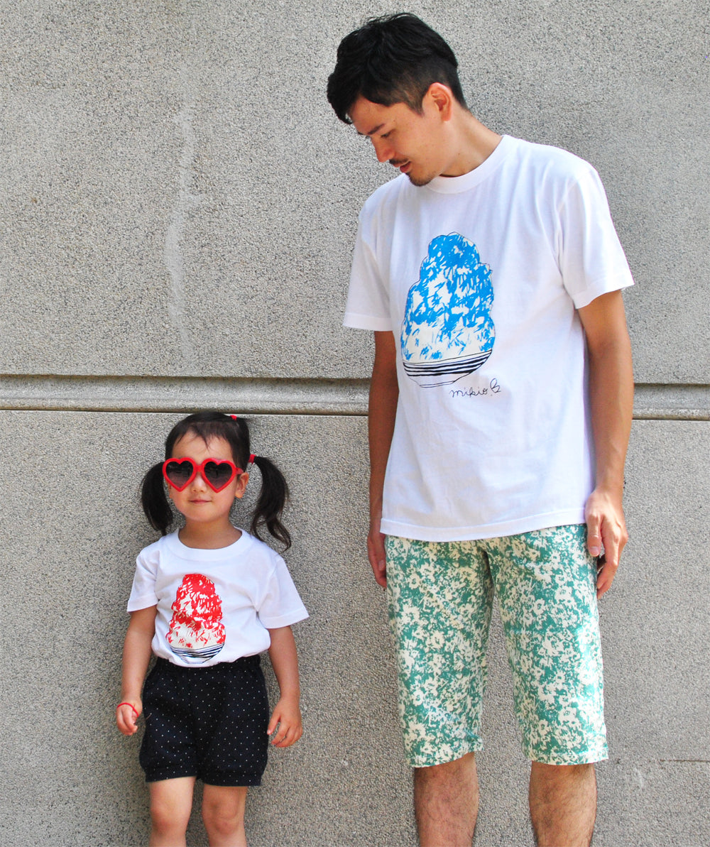 かき氷メンズTシャツ ブルーハワイ
