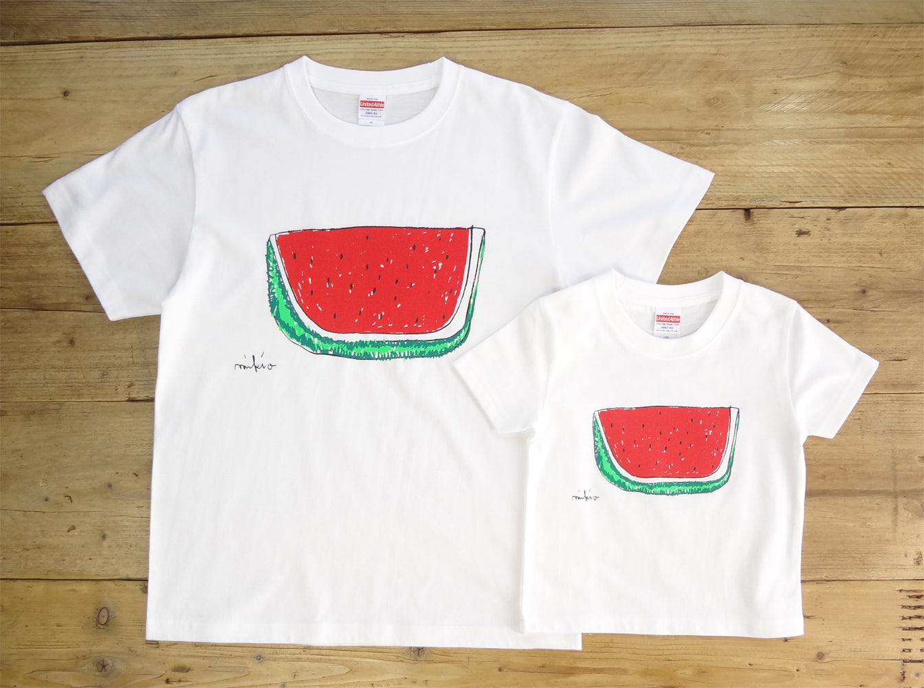 すいかメンズTシャツ  あか