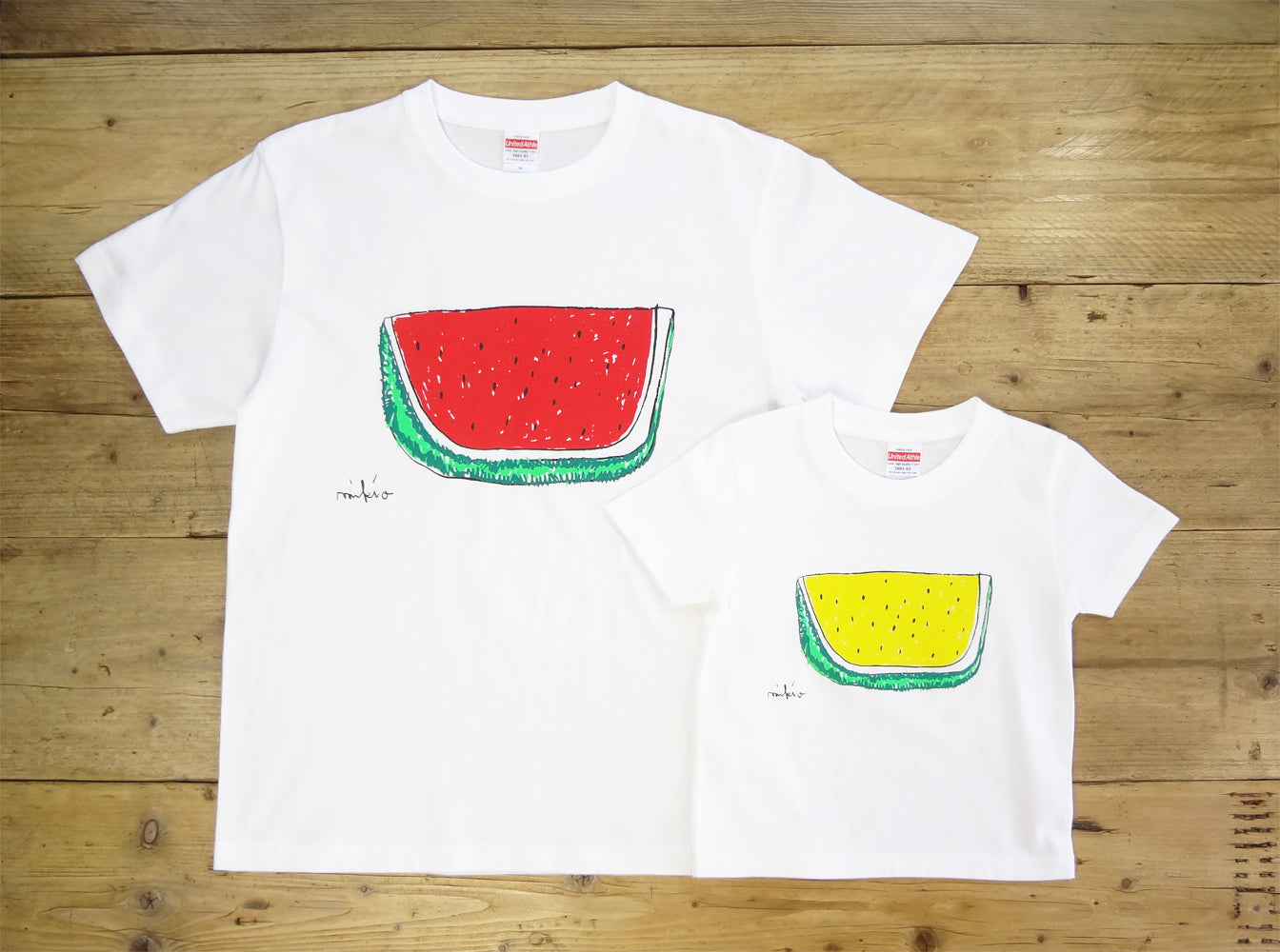 すいかメンズTシャツ  あか