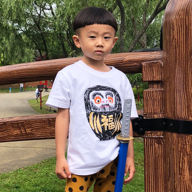 だるま キッズ Tシャツ くろ