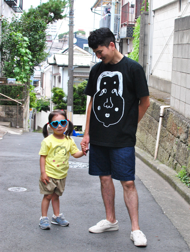 おかめメンズTシャツ Black
