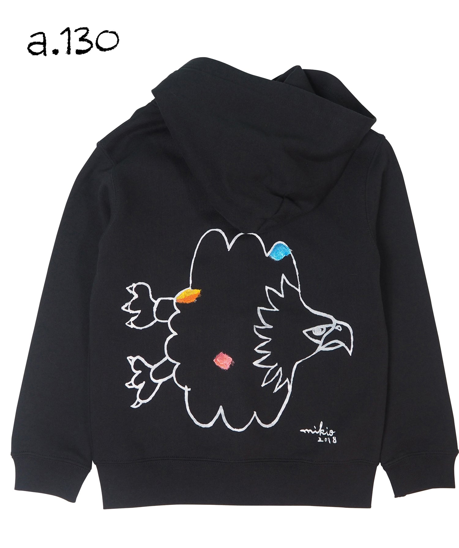 Mikioのはくとうわしジップアップパーカー キッズ130サイズ-a
