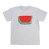 淡いグレーの赤いすいかのTシャツ