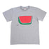 淡いグレーの蛍光ピンクのすいかのTシャツ