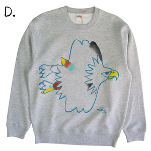 Mikio's  Bald Eagle Adult Sweatshirt Msize-D