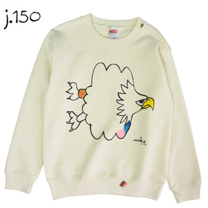 Mikio's  Bald Eagle Kid's Sweatshirt 150size-j
