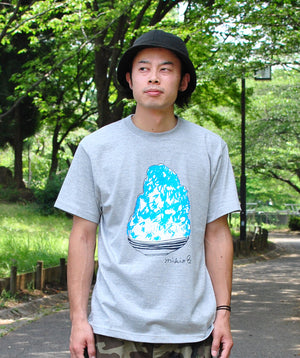 Kakigori Shaved Ice  Men's T shirt BlueHawaii  Gray