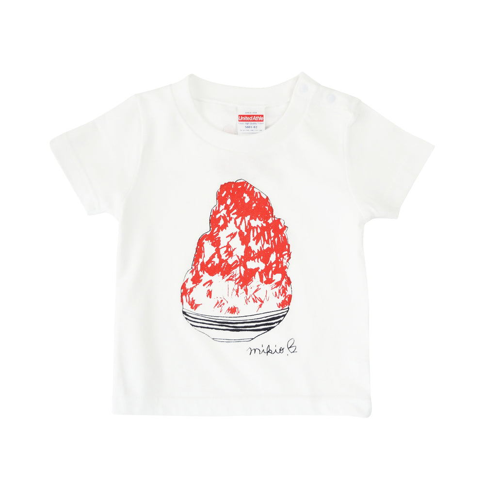 かき氷ベビーTシャツ  いちご