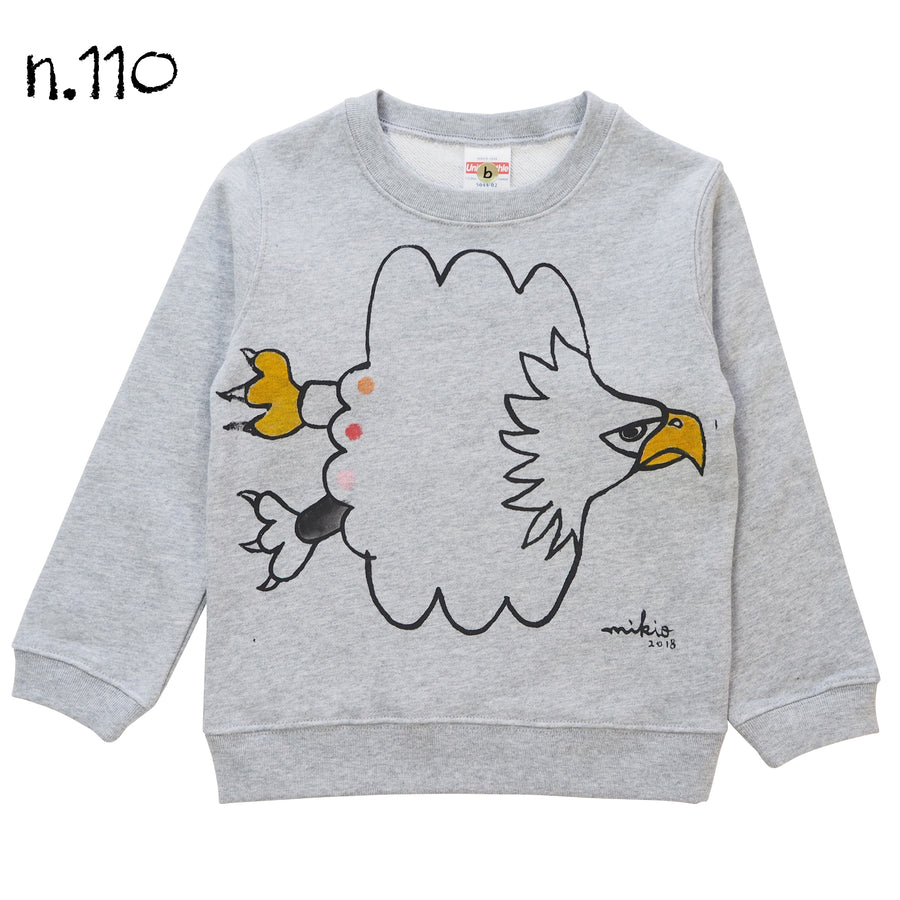 Mikio's  Bald Eagle Kid's Sweatshirt 110size-n