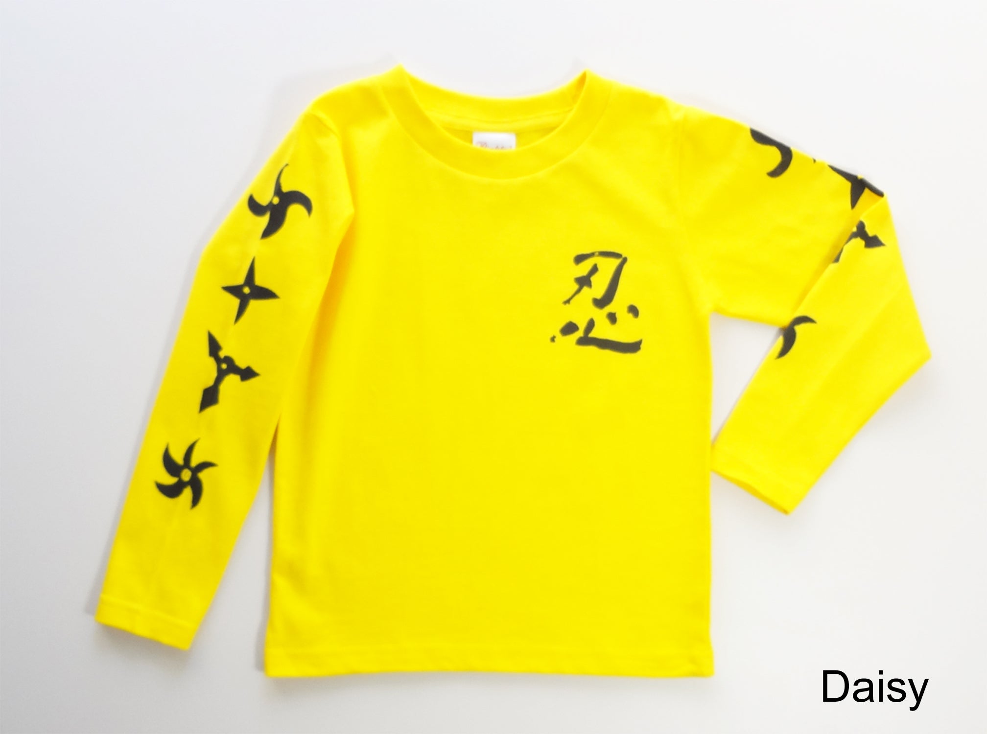 Ninja SHINOBI Kanji-printed Long Sleeve Kid's T shirt - Kodomoparadis