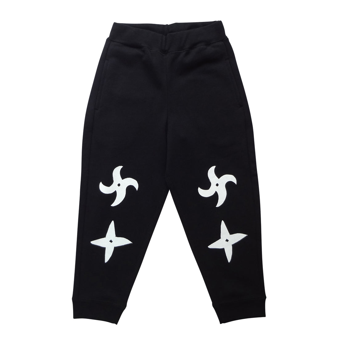 Ninja SHINOBI Kanji-printed Kids Sweat Pants Black