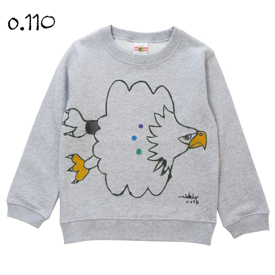 Mikio's  Bald Eagle Kid's Sweatshirt 110size-o