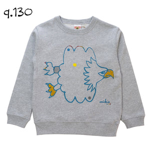 Mikio's  Bald Eagle Kid's Sweatshirt 130size-q