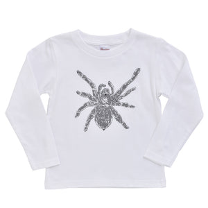 Tarantula Metallic Long Sleeve Kid's T shirt SilverGray